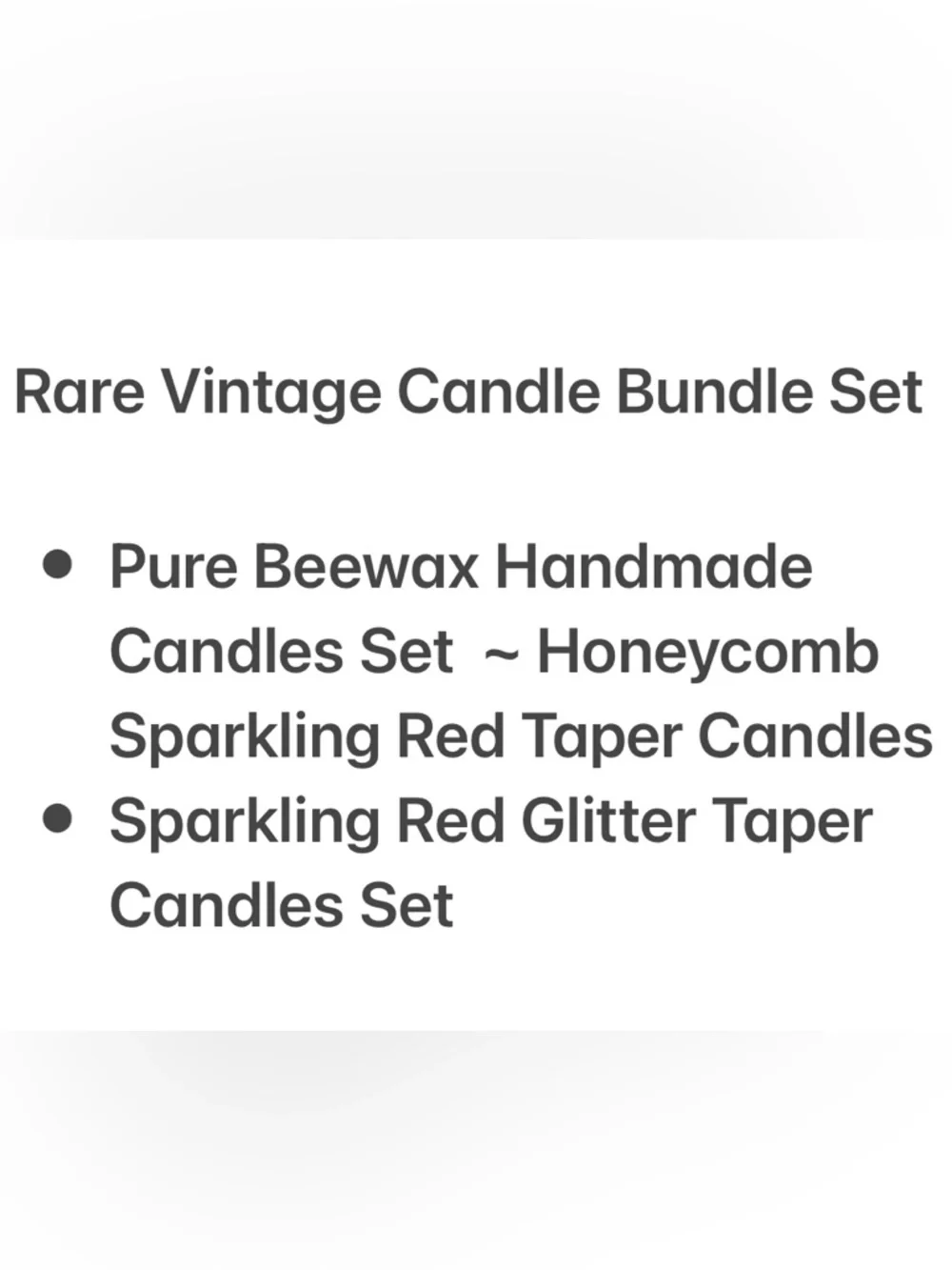 Red Glitter Taper Candle Set Metallic Rare Vintage Holiday Decoration Lot Bundle